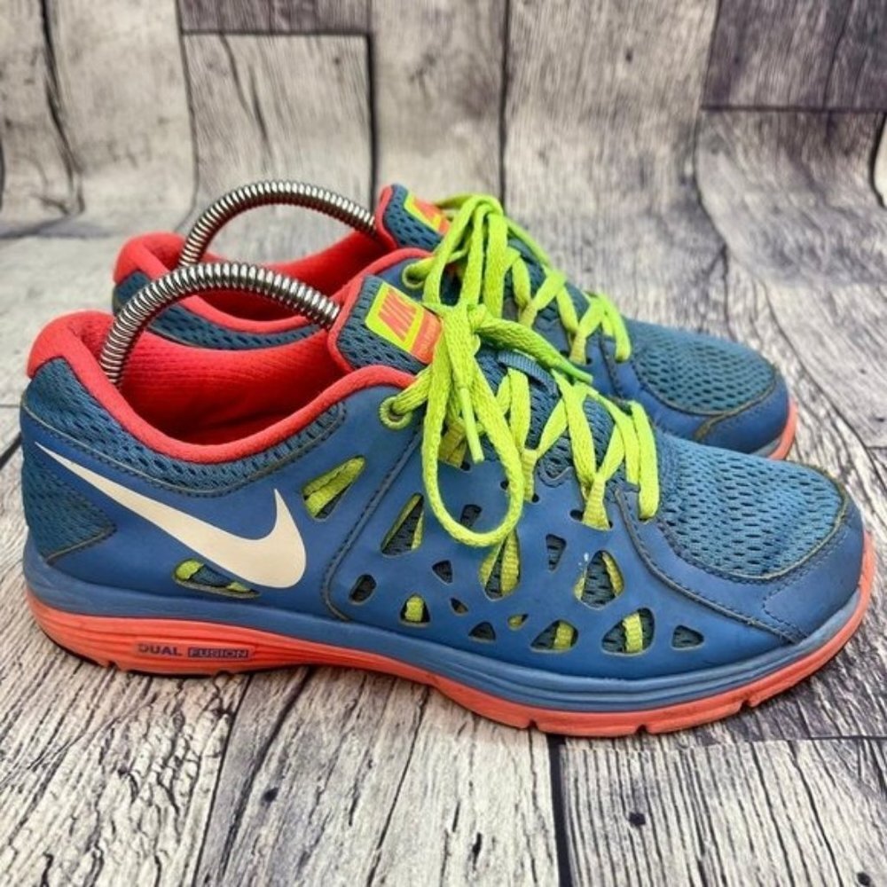 Nike Dual Fusion Run 2 Women's Size 7.5 Running Athletic Shoes Blue 599564-400 - Picture 1 of 11